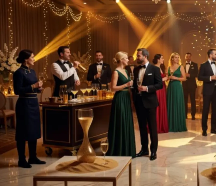 Elegancka atmosfera wieczoru VIP z mobilnymi strefami rozrywki